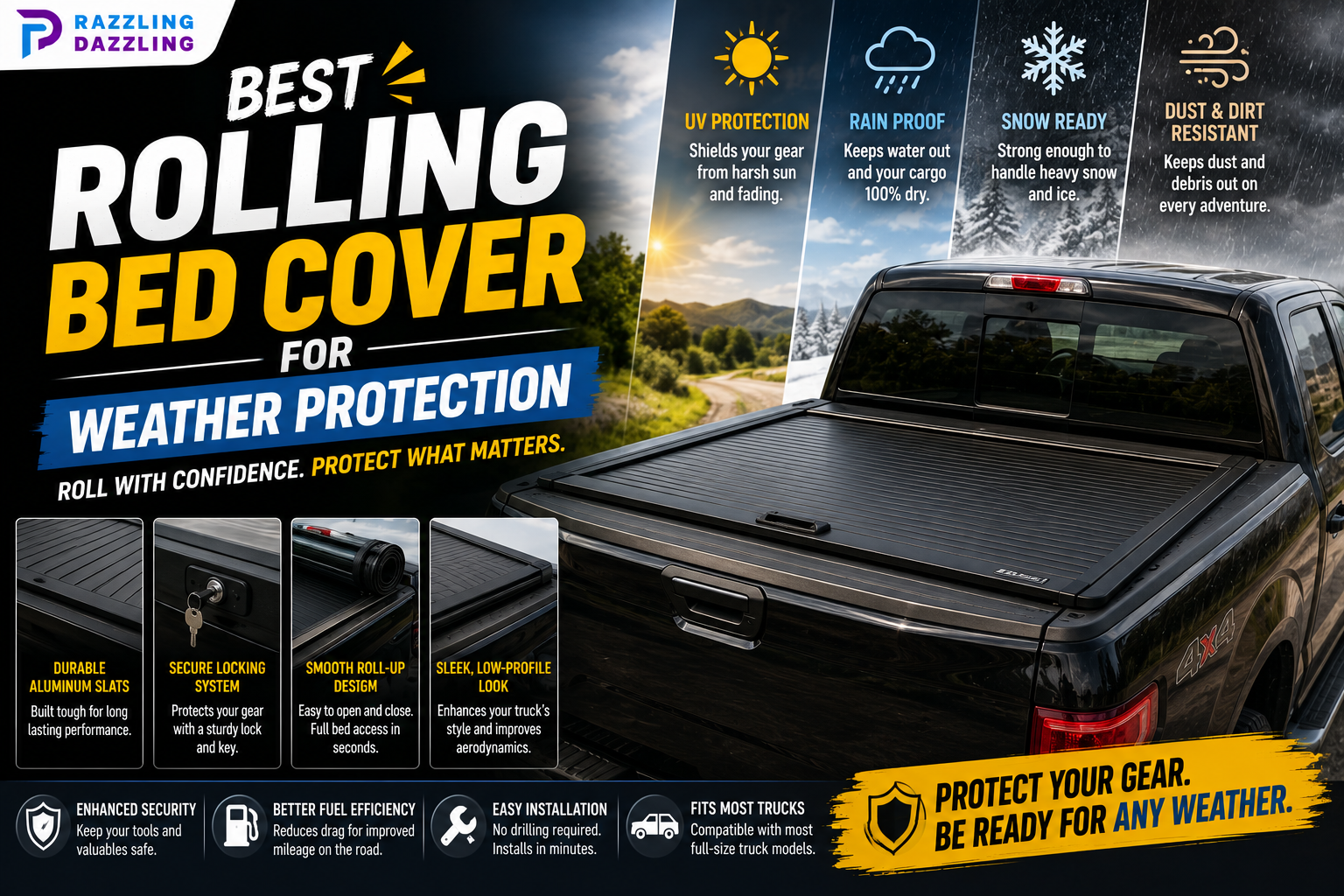 Best Rolling Bed Cover for Weather Protection