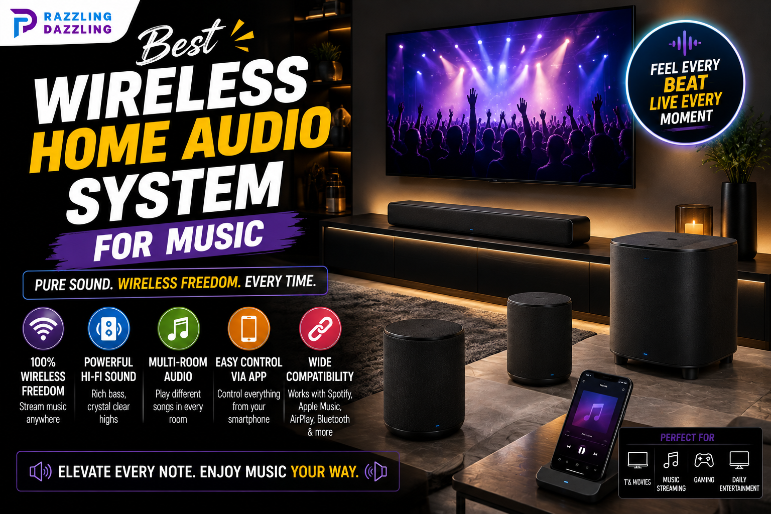 Best Wireless Home Audio System for Music