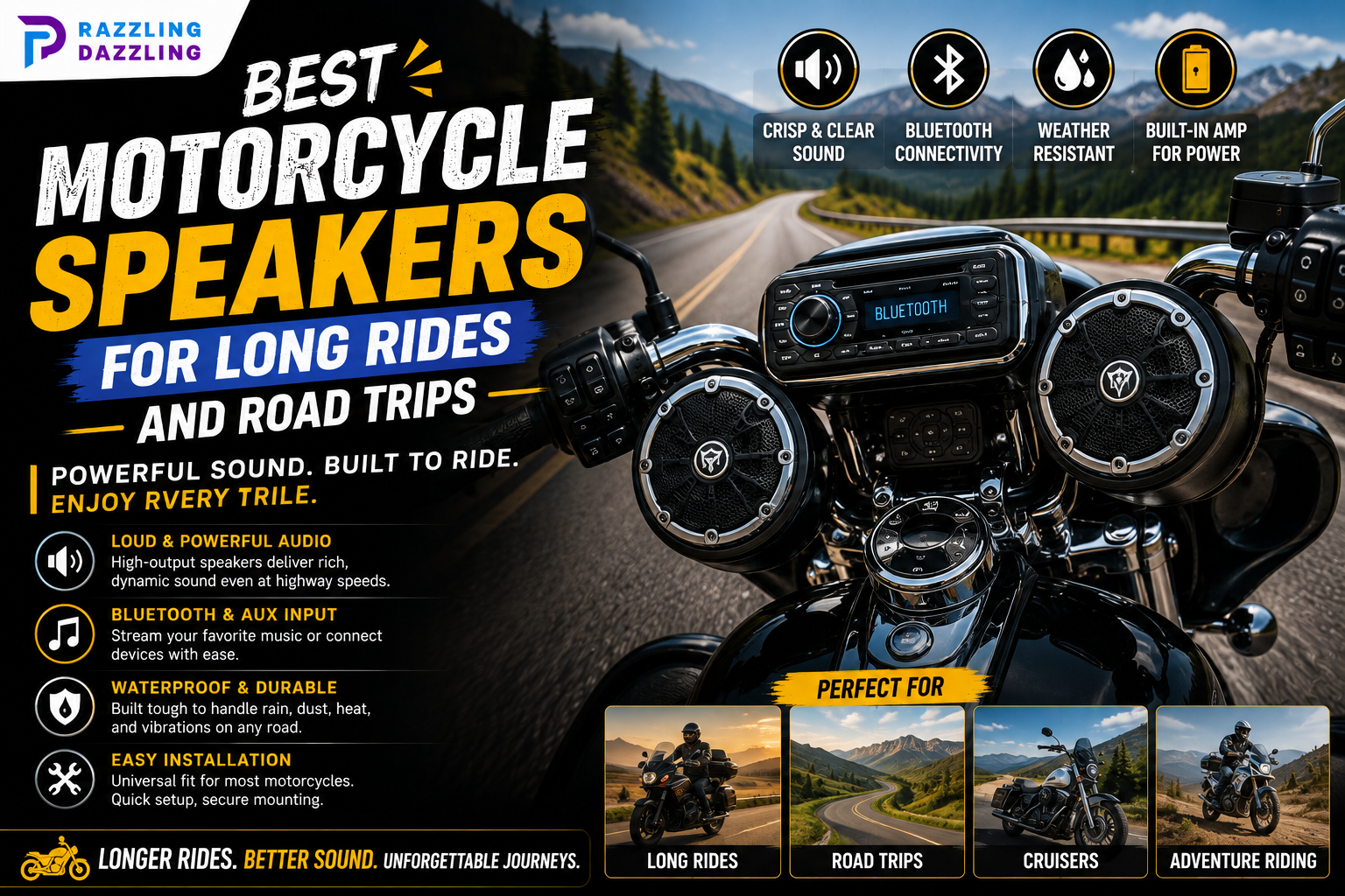 Best Motorcycle Speakers for Long Rides and Road Trips